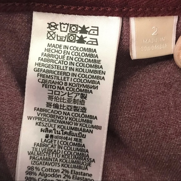 Michael Kors Burgundy Skinny Jeans Pants. Size 2 - Picture 4 of 11